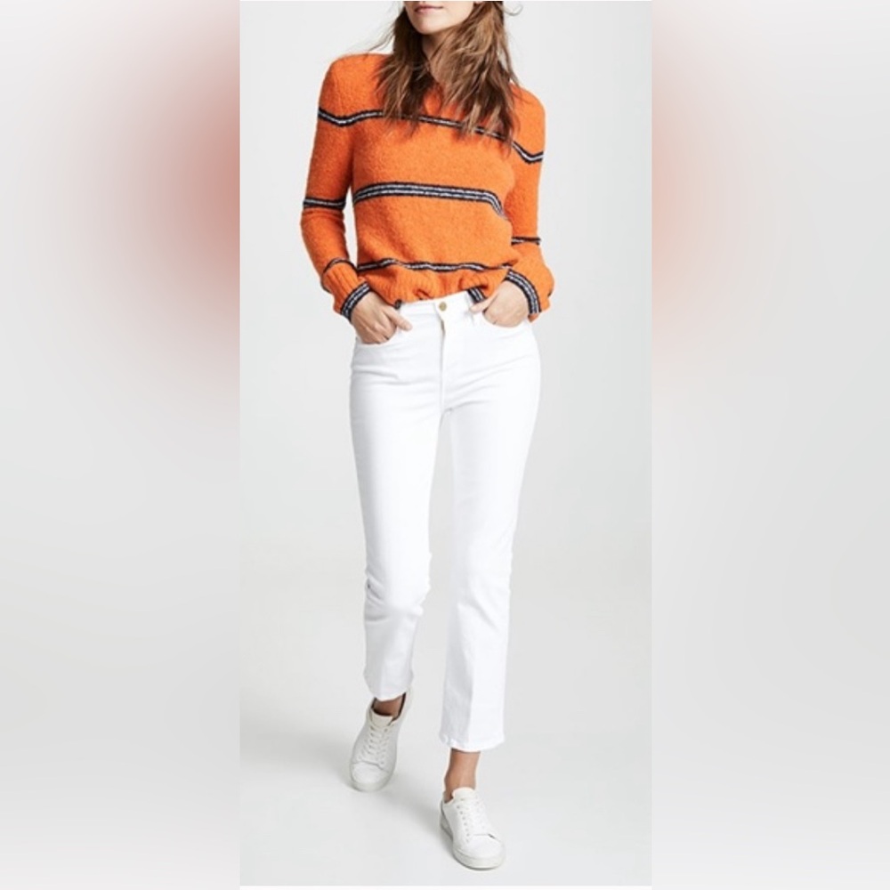 FRAME Le High Straight White Denim - Picture 3 of 5